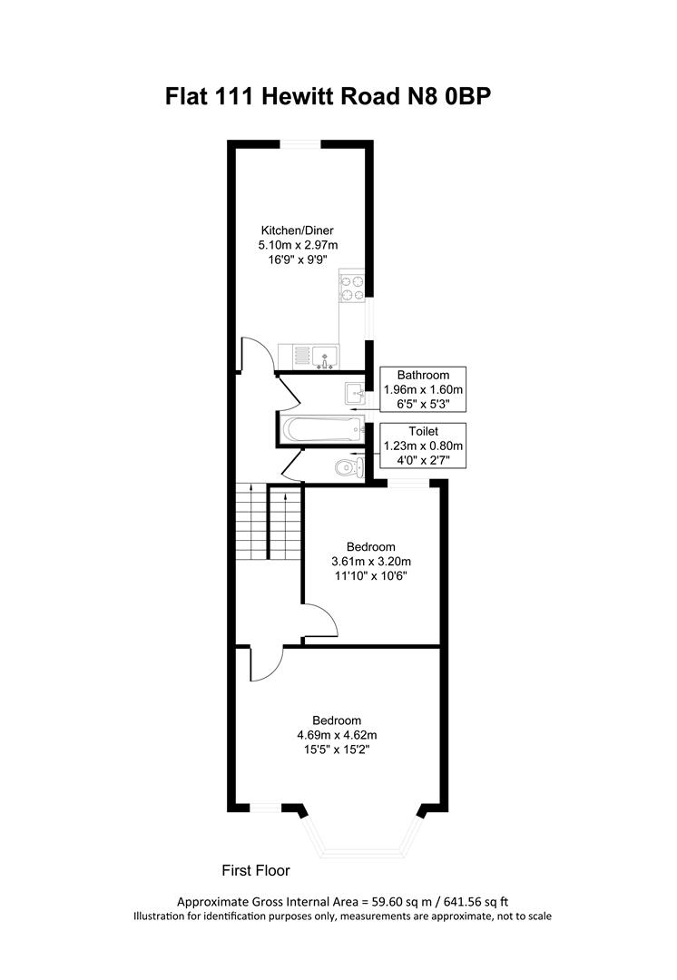 2 bedroom First floor Flat for rent